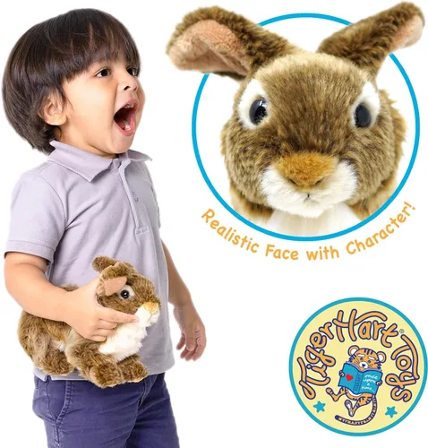 Vista 2 de TigerHart Brigid The Brown Rabbit - Conejito de peluche de 10 pulgadas