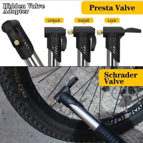 Vista 8 de Kit de reparación de bicicletas, kit de herramientas de reparación de neumáticos de bicicleta, incluye bomba de neumáticos de bicicleta