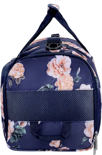Vista 7 de MOSISO Sports Duffel Peony - Bolsa de gimnasio con compartimento para zapatos para hombres y mujeres, baile de fin de semana, color azul