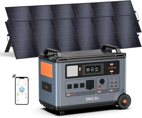 Vista 10 de PowerMax 6000 Generador Solar 3600Wh con 2x200W Panel Solar Portátil