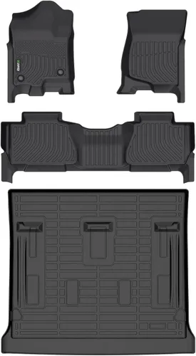 Vista 27 de HAFIDI® - Tapetes para auto con almacenamiento debajo del asiento, para todo clima, antideslizantes, de elastómero termoplástico, para la primera
