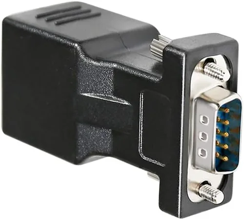 Vista 6 de DTECH Adaptador serie DB9 a RJ45 RS232 macho a RJ-45 Convertidor Ethernet hembra compatible con dispositivos estándar RS-232 de 9 pines