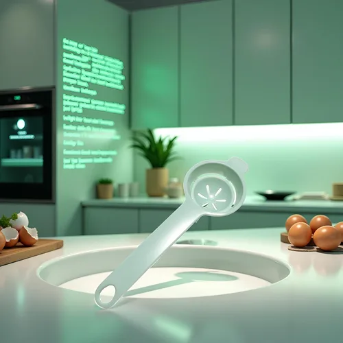 Vista 6 de Herramienta separadora de yema de huevo verde claro, herramienta de cocina para hornear huevo de grado alimenticio, herramientas de cocina de huevo