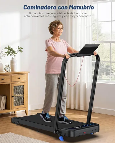 Vista 8 de Cardirun Walking Pad with Incline and Stable Handle Bar, Foldable Treadmill