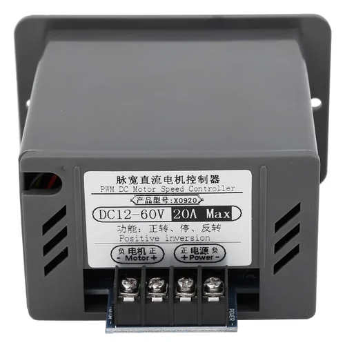 Vista 4 de Controlador de velocidad del motor DC 12-60V 10A, regulador de velocidad del motor eléctrico de marcha atrás hacia adelante Controlador de velocidad