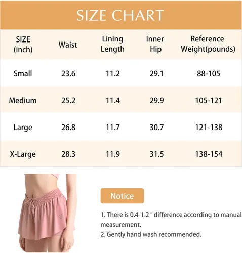 Vista 7 de Durio 2 in 1 Flowy Shorts Athletic Shorts for Women Butterfly Running Workout Shorts