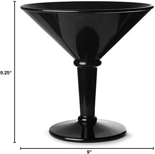 Vista 8 de G.E.T. SW-1419-BK Vaso para Cóctel Martini Jumbo a Prueba de Roto, 48 Onzas, Negro