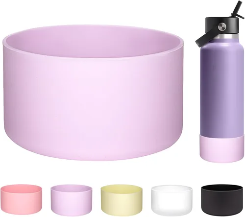 Vista 32 de WK IEASON Base protectora de silicona para botellas Hydro Flask de 12 a 24 onzas de ancho y boca estándar, funda antideslizante para accesorios de 2