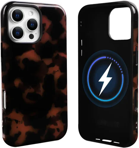 Vista 51 de NITITOP Funda magnética compatible con iPhone 11, compatible con MagSafe lindo diseño estético de leopardo ámbar tortuga para mujeres, hombres