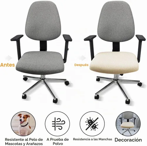 Vista 3 de Yikko - Fundas elásticas de jacquard con licra, con textura de grano de maíz, para sillas, aptas para oficina, comedor, bar, fundas para asientos