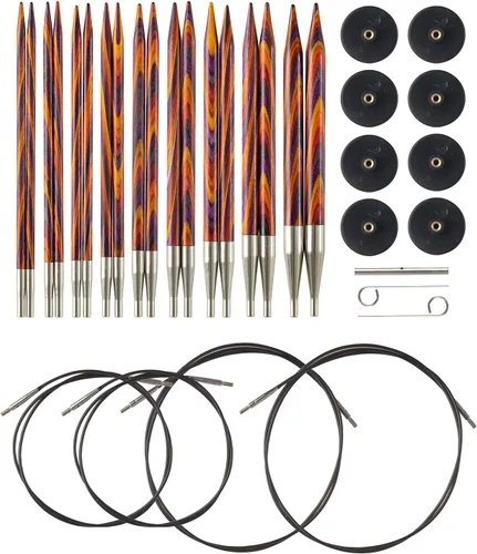 Vista 3 de Knit Picks Opciones Juego de agujas de tejer intercambiables de madera - US 4-11 (Caspian)