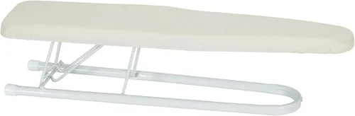 Vista 9 de Household Essentials Tabla de planchar con funda para accesorios, parte superior de plástico, almohadilla de espuma y funda de algodón natural