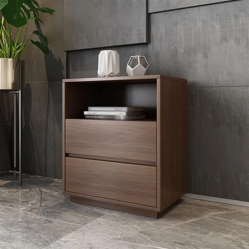 Vista 6 de HIHELO Mesa auxiliar para sala de estar, sofá, mesa auxiliar de doble cajón, moderna para el hogar, sala de estar, pequeña mesa auxiliar