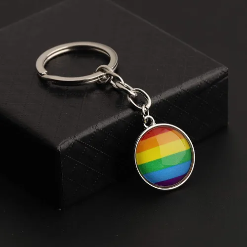 Vista 3 de CHOORO Gay Pride Gift LGBT Llavero Rainbow Pride Llavero LGBT Joyería Bisexual Regalo Orgullo Transgénero Regalo