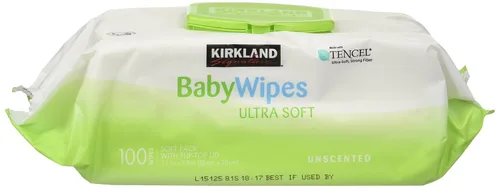 Vista 2 de Kirkland Signature Toallitas para bebé, ultra suaves, sin perfume, 100 toallitas