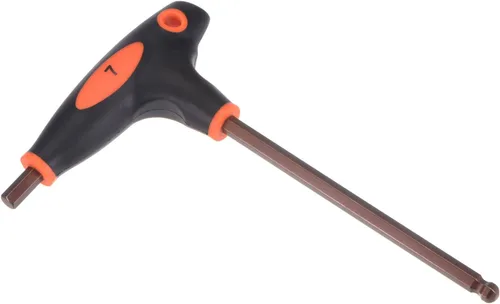 Vista 10 de uxcell Llave inglesa con mango en T de llave hexagonal de extremo de bola de 0.079 in, acero métrico S2
