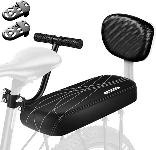 Vista 11 de TOPCABIN Bicycle Manned Cushion Mountain Bike Back Shelf Seat Cushion Manned Comfortable Saddle Children Back Seat Negro