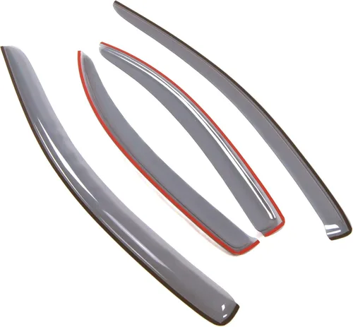Vista 2 de LWD2-059 - Deflector de visera de ventana de montaje exterior, color gris claro, juego de 4 piezas compatible con Chevrolet Aveo 2007-2010