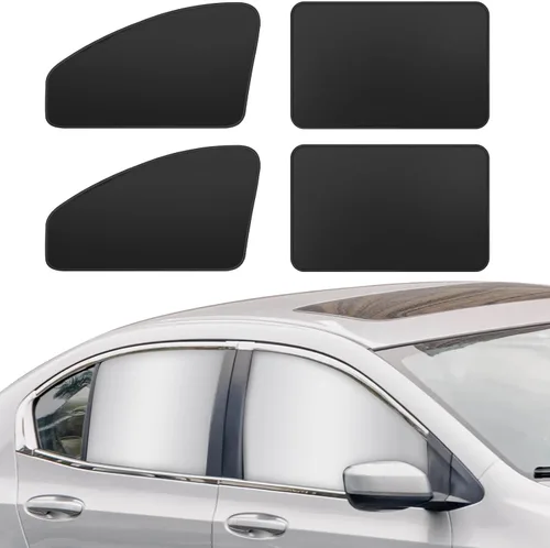 Vista 10 de Cortinas magnéticas para ventana de automóvil, cortinas magnéticas de privacidad para ventana lateral, bloquean el 100% de la luz, cubiertas
