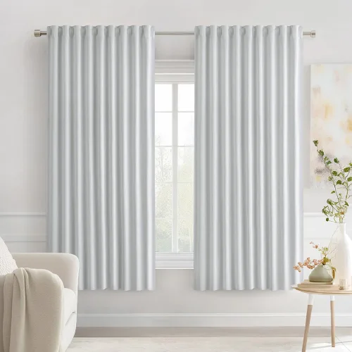 Vista 81 de MIULEE Cortinas opacas con pestaña trasera de 63 pulgadas de largo, juego de 2 paneles para sala de estar, dormitorio, privacidad, bolsillo