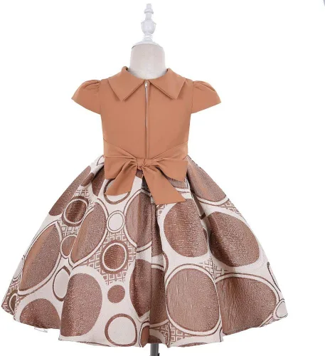 Vista 4 de Cosplay Life Elegante vestido de flores Glown para niñas y adultos jóvenes a la moda, con lazo, flores, fiestas, festivales, edades de 5 a 9 años
