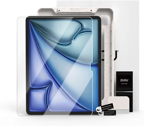 Vista 12 de ZUGU CASE Protector de pantalla para iPad Mini 6 y 7, A17 Pro (A2567, A2568, A2569), película de vidrio templado resistente a arañazos, protector