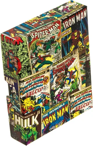 Vista 5 de Cartera de piel plegable con caja de regalo de Marvel Comics negro talla única