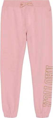 Vista 6 de Nautica Pantalones deportivos con logotipo para niña, pantalones deportivos de forro polar con puños acanalados y bolsillos laterales funcionales