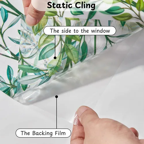 Vista 7 de NINETREX Película de Privacidad para Ventanas Película para Ventanas de Vidrio Emplomado Película Adherente Decorativa 3D, Película Adherente