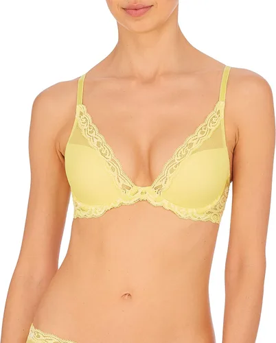 Vista 47 de Natori - Sujetador de encaje para mujer con inmersión, diseño de plumas Cafe