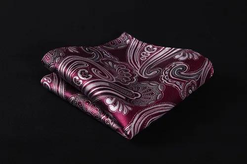 Vista 217 de HISDERN Pajaritas para hombre, corbatín de cachemira para hombre, corbata de lazo y bolsillo cuadrado, juego formal de esmoquin para boda