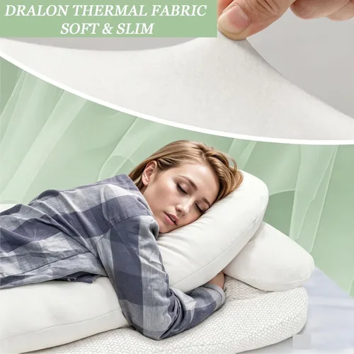 Vista 6 de Almohada de cuerpo completo para dormir de lado, almohada de cuña 3 en 1 en Blanco
