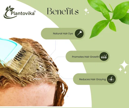 Vista 4 de Polvo de henna 100% natural y puro/Lawsonia Inermis para el cabello, color rojo anaranjado, triple desplazamiento, pasta de henna suave y conos, sin
