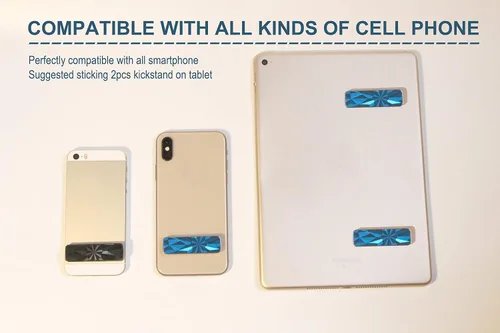 Vista 5 de Soporte para teléfono inteligente con rotación de 360°, soporte ajustable vertical horizontal de aleación de aluminio compatible con teléfonos