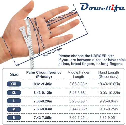 Vista 7 de Dowellife ANSI A9 - Guante resistente a los cortes de grado alimenticio, malla de acero inoxidable, guante de corte de cuchillo de metal