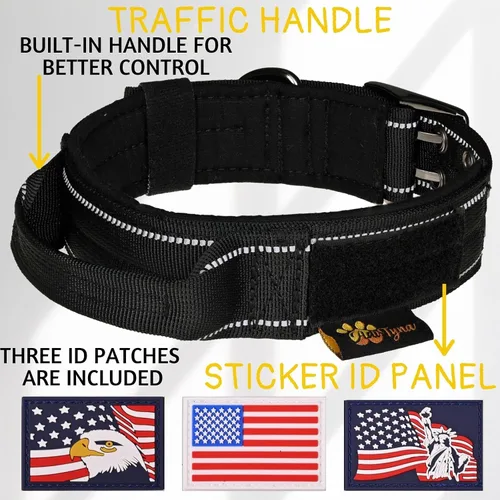 Vista 3 de ADITYNA - Collar de perro resistente con asa, XXL, cuello ajustable de 30 a 36 pulgadas Diseñado exclusivamente para razas de perros enormes como