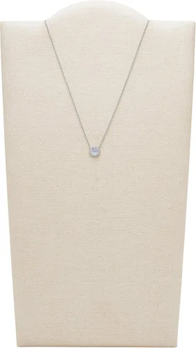 Vista 2 de Fossil Collar de cadena con colgante de plata de ley para mujer