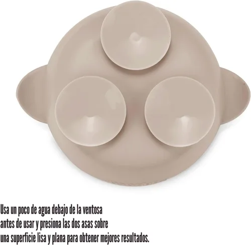 Vista 5 de PandaEar Paquete de 3 Tazones de Silicona con Succión para Bebés y 3 Cucharas de Alimentación para Bebés Cuencos Antideslizantes que se Mantienen