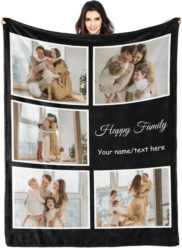 Vista 17 de envía al día siguiente, manta personalizada con texto en imagen, manta personalizada de foto, manta de franela personalizada, regalos personalizados