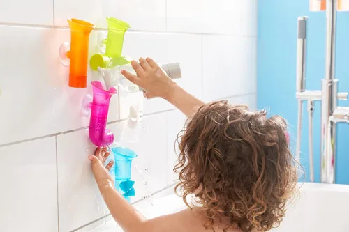 Vista 3 de Boon Tubes - Piezas de construcción de juguete para baño