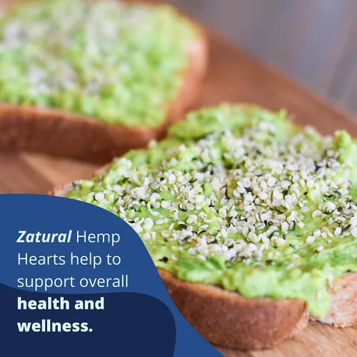 Vista 5 de Zatural Hemp Hearts - Semillas de cáñamo 100% puras sin cáscara cruda, cultivadas naturalmente, sin OMG, proteína vegetal vegana rica en omega