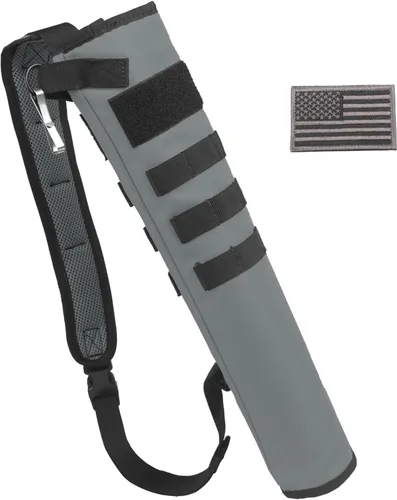 Vista 21 de Carcaj de flechas de tiro con arco ligero para la espalda de doble uso plegable compacto con sistema Molle colgado para tiro al blanco