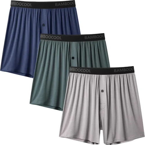 Vista 13 de BAMBOO COOL Men's Boxer Shorts, Soft Breathable Loose Underwear Multipack