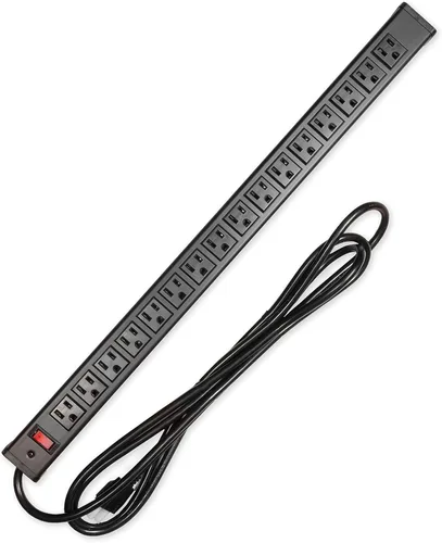 Vista 11 de Iron Forge Cable Regleta de protección contra sobretensiones resistente de 9 salidas con disyuntor integrado, 14/3 SJT negro y amarillo con cable