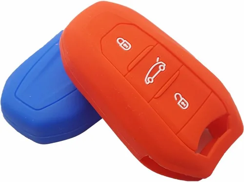 Vista 5 de Toiumops Funda para llave de coche para Citroen DS3 DS4 DS5 DS6, funda de silicona para llave de coche