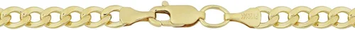 Vista 2 de Jewelry Affairs 14K Yellow Gold Filled Solid Curb Chain Necklace, 3.6mm