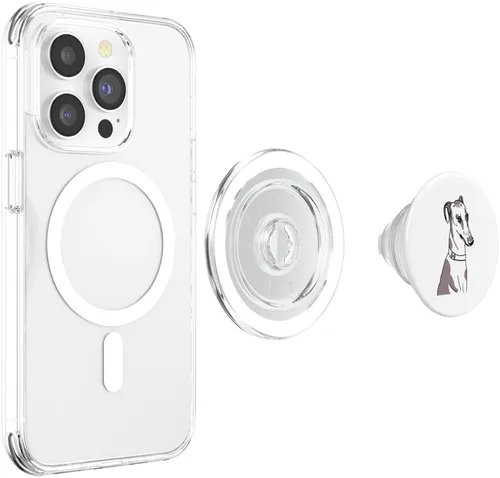 Vista 4 de Whippet Dog Gift Tee Pedigree Dog PopSockets MagSafe PopGrip for iPhone