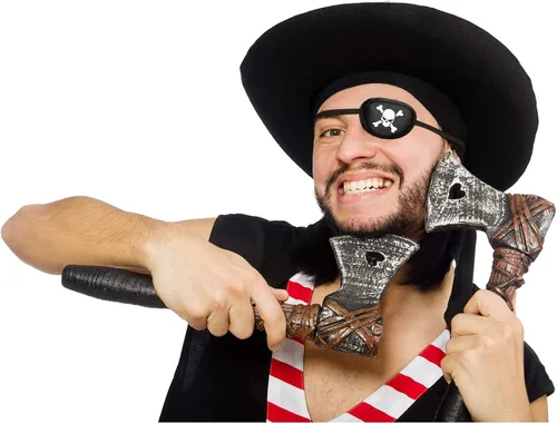 Vista 3 de Pirate Eye Patches Black Captain Kids Satin Pirate Party Favors for Halloween Kids Adults One Eye Skull Patches Eye Masks
