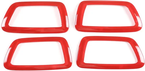 Vista 2 de 4 piezas de ABS para apariencia interior de automóvil, cubierta de panel de manija de puerta compatible con Toyota Tacoma 2016 2017 2018 2019 2020