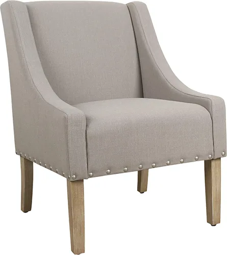 Vista 20 de HomePop Swoop - Silla de sala de estar con apoyabrazos, terciopelo gris